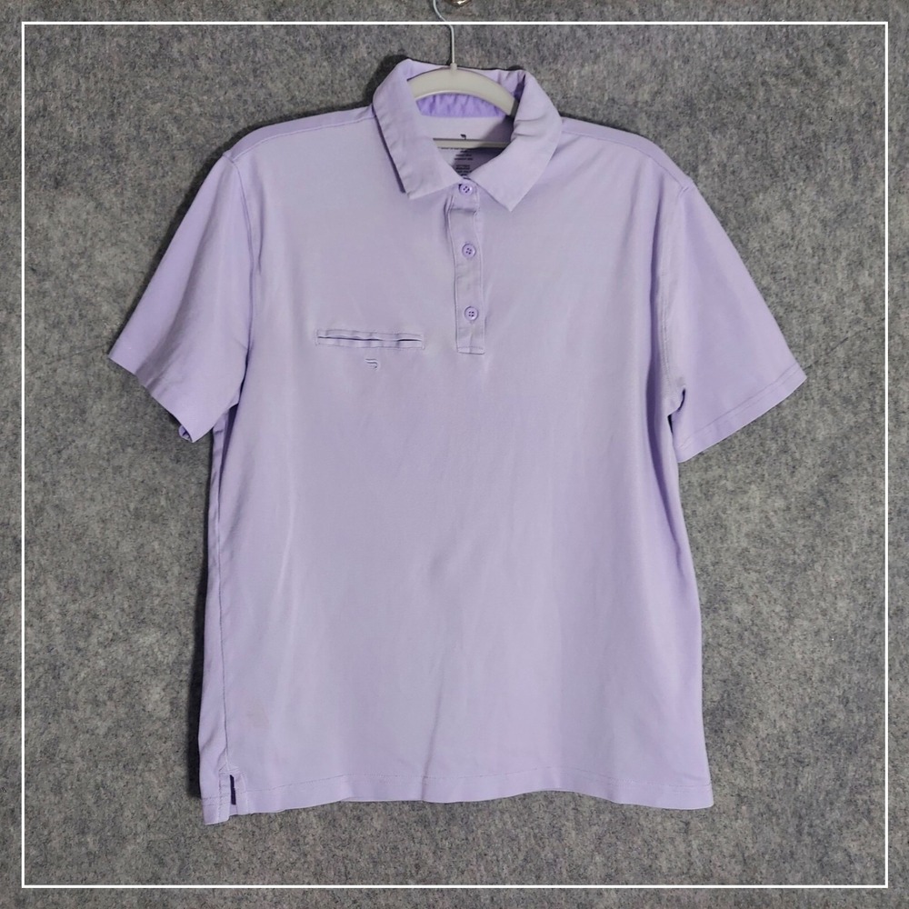 Fabletics Small Polo Lavender Soft Stretch Lightweight Moisture Wicking Athletic